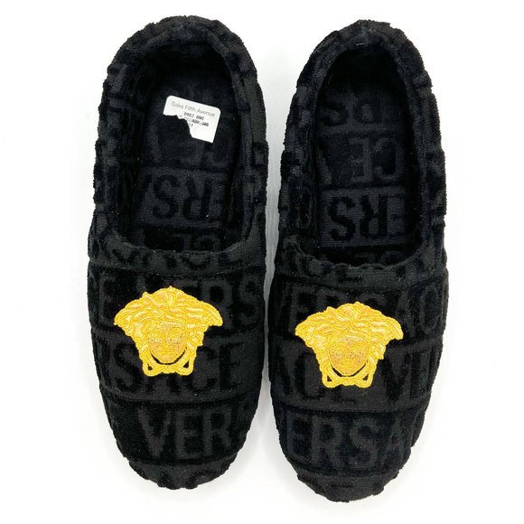 NWT Versace Monogram Medusa Motif Slippers Unisex Men's 6 / Women's 7.5 - Picture 2 of 13